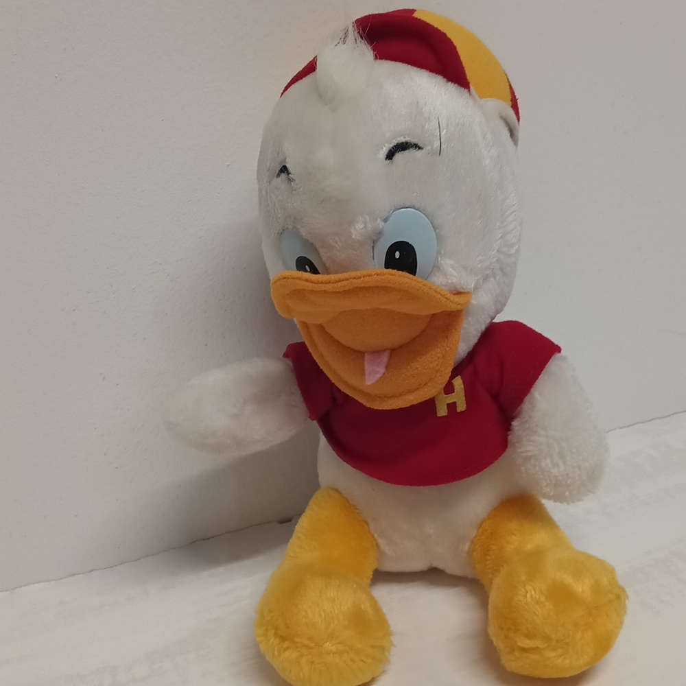 Vintage Disneyland Huey Duck stuffed plush animals Walt Disney Huey Duck